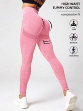 Load image into Gallery viewer, Matte Washed Seamless Booty Poppin' Yoga Pants, High Waist Hip Lift Fitness Pants, Yoga Leggings