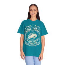 Load image into Gallery viewer, "Sore Today Eating Tacos Tomorrow" Funny Fitness Unisex Shirt - Workout Exercise T-Shirt for Men and Women