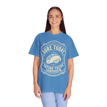 Load image into Gallery viewer, "Sore Today Eating Tacos Tomorrow" Funny Fitness Unisex Shirt - Workout Exercise T-Shirt for Men and Women