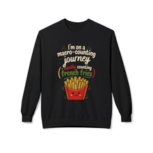 Load image into Gallery viewer, Macro-Counting Journey Sweatshirt - Funny French Fries Fitness Crewneck