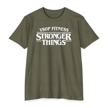 Load image into Gallery viewer, Stronger Things Fitness T-Shirt - VSOP Fitness Gym Tee (white font)