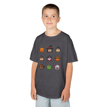 Load image into Gallery viewer, Trick-or-Treaters Set, Halloween Kids Tee with Fun Characters, Cute Halloween T-Shirt, Kids Costume Shirt, Spooky Vibe Shirt, Gift for Kids