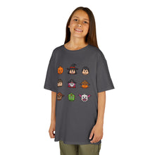 Load image into Gallery viewer, Trick-or-Treaters Set, Halloween Kids Tee with Fun Characters, Cute Halloween T-Shirt, Kids Costume Shirt, Spooky Vibe Shirt, Gift for Kids