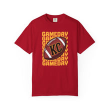 Load image into Gallery viewer, KC Game Day Football T-shirt, Unisex Sports Apparel, Perfect for Tailgating, College Football Fan Gear, Gift for Sports Lovers