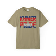 Load image into Gallery viewer, Khmer Pride Garment-Dyed T-Shirt, Unisex Wear, Cambodian Pride Apparel, Cultural Celebration Shirt, Gift for Khmer Heritage