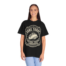 Load image into Gallery viewer, "Sore Today Eating Tacos Tomorrow" Funny Fitness Unisex Shirt - Workout Exercise T-Shirt for Men and Women