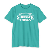 Load image into Gallery viewer, Stronger Things Fitness T-Shirt - VSOP Fitness Gym Tee (white font)