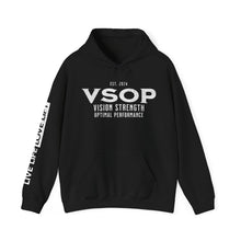 Load image into Gallery viewer, VSOP est 2024 Hoodie with LIVE LIFE LOVE LIFT (white font)