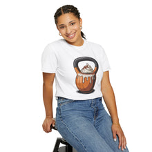 Load image into Gallery viewer, Pumpkin Spiced Latte T-Shirt with Kettlebell Design, Gym Gift, Workout Apparel, Unisex Activewear, Weightlifting Humor, Casual Wear