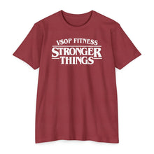 Load image into Gallery viewer, Stronger Things Fitness T-Shirt - VSOP Fitness Gym Tee (white font)