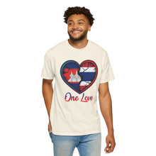 Load image into Gallery viewer, Heart-Shaped Khmer & Thai Pride T-shirt, One Love Tee, Gift for Couples, Casual Wear, Unique Graphic Shirt