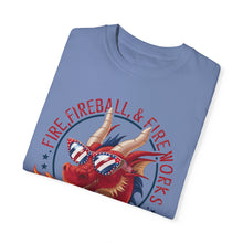 Load image into Gallery viewer, Fire, Fireball, Fireworks, Firecracker, 4th of July shirt, Unisex, Comfort Colors, Comfy, Unique, 90s