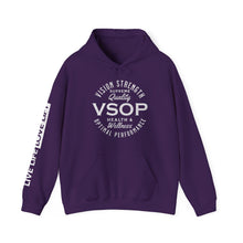 Load image into Gallery viewer, VSOP Health & Wellness Hoodie with LIVE LIFE LOVE LIFT (white font)