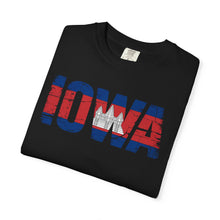 Load image into Gallery viewer, Iowa Khmer State Pride T-Shirt, Garment-Dyed Tee, Unisex Casual Wear, Perfect for Iowa Events, Gift for Locals and Visitors