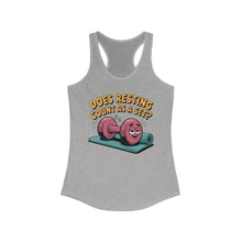 Load image into Gallery viewer, Funny Workout Tank Top, Does Resting Count as a Set?, Fitness Gift for Her, Gym Apparel, Women's Racerback Fitness Shirt