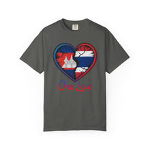 Load image into Gallery viewer, Heart-Shaped Khmer & Thai Pride T-shirt, One Love Tee, Gift for Couples, Casual Wear, Unique Graphic Shirt
