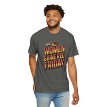 Load image into Gallery viewer, "Women Shine Red on Friday" | Women's Empowerment Tee, Graphic Tee, Casual Wear, Gifts for Her, Red T-Shirt