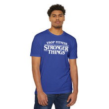 Load image into Gallery viewer, Stronger Things Fitness T-Shirt - VSOP Fitness Gym Tee (white font)