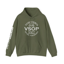 Load image into Gallery viewer, VSOP Health & Wellness Hoodie with LIVE LIFE LOVE LIFT (white font)