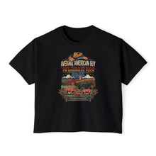 Load image into Gallery viewer, Women's Boxy Graphic Tee - "Average American Guy" Country Farm Vintage Design