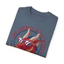 Load image into Gallery viewer, Fire, Fireball, Fireworks, Firecracker, 4th of July shirt, Unisex, Comfort Colors, Comfy, Unique, 90s
