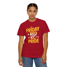 Load image into Gallery viewer, Unisex Garment-Dyed T-Shirt - KC Pride Friday, Fun Casual Wear, Gift for Friends & Family, Everyday Comfort