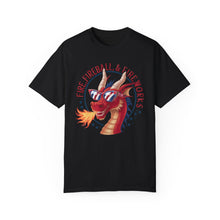 Load image into Gallery viewer, Fire, Fireball, Fireworks, Firecracker, 4th of July shirt, Unisex, Comfort Colors, Comfy, Unique, 90s