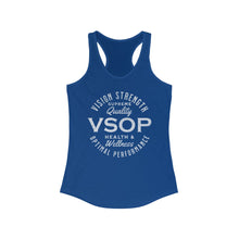 Load image into Gallery viewer, VSOP Health & Wellness Women's Racerback Tank (white font)