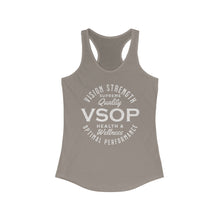 Load image into Gallery viewer, VSOP Health & Wellness Women's Racerback Tank (white font)