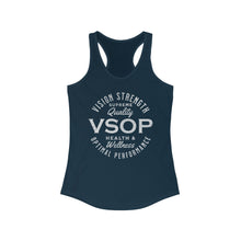 Load image into Gallery viewer, VSOP Health & Wellness Women's Racerback Tank (white font)