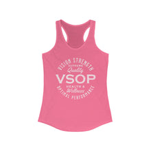 Load image into Gallery viewer, VSOP Health & Wellness Women's Racerback Tank (white font)