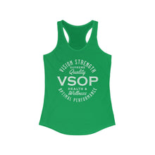 Load image into Gallery viewer, VSOP Health & Wellness Women's Racerback Tank (white font)