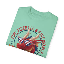 Load image into Gallery viewer, Fire, Fireball, Fireworks, Firecracker, 4th of July shirt, Unisex, Comfort Colors, Comfy, Unique, 90s