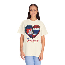 Load image into Gallery viewer, Heart-Shaped Khmer & Thai Pride T-shirt, One Love Tee, Gift for Couples, Casual Wear, Unique Graphic Shirt