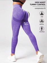 Load image into Gallery viewer, Matte Washed Seamless Booty Poppin' Yoga Pants, High Waist Hip Lift Fitness Pants, Yoga Leggings