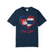 Load image into Gallery viewer, Heart-Shaped Khmer & Thai Pride T-shirt, One Love Tee, Gift for Couples, Casual Wear, Unique Graphic Shirt