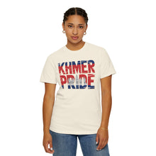 Load image into Gallery viewer, Khmer Pride Garment-Dyed T-Shirt, Unisex Wear, Cambodian Pride Apparel, Cultural Celebration Shirt, Gift for Khmer Heritage