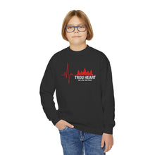 Load image into Gallery viewer, Youth Sweatshirt - 'TROU HEART' Angkor Wat EKG Graphic