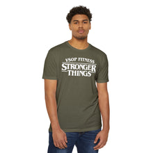 Load image into Gallery viewer, Stronger Things Fitness T-Shirt - VSOP Fitness Gym Tee (white font)