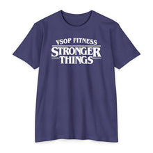 Load image into Gallery viewer, Stronger Things Fitness T-Shirt - VSOP Fitness Gym Tee (white font)