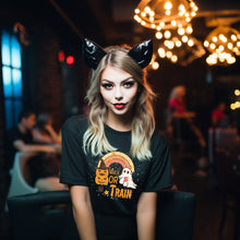 Load image into Gallery viewer, Trick or Train: Unisex shirt (Sizes XS to 4XL)