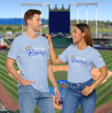 Load image into Gallery viewer, Killa City Baseball shirt, Royals, KC, KCMO, Unique Tees, KC Baby, Blue, Crown City, Killa City, Unisex, Classic