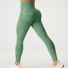 Load image into Gallery viewer, Matte Washed Seamless Booty Poppin' Yoga Pants, High Waist Hip Lift Fitness Pants, Yoga Leggings
