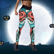 Load image into Gallery viewer, Halloween Pumpkin Digital Print Yoga Pants, Halloween Leggings, Halloween Pants, Pumpkin Pants