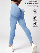 Load image into Gallery viewer, Matte Washed Seamless Booty Poppin' Yoga Pants, High Waist Hip Lift Fitness Pants, Yoga Leggings