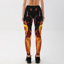 Load image into Gallery viewer, Halloween Skull Print Yoga Pants, Halloween Yoga Pants, Halloween Leggings, High Stretch, Digital Print Pants