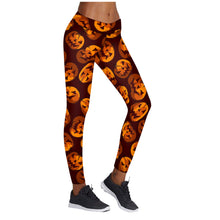Load image into Gallery viewer, 22 Choices: Printed Halloween Yoga Pants, Halloween Leggings, High Stretch, Women's Leggings