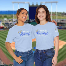Load image into Gallery viewer, Killa City Baseball shirt, Royals, KC, KCMO, Unique Tees, KC Baby, Blue, Crown City, Killa City, Unisex, Classic