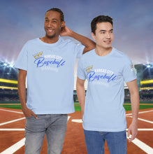 Load image into Gallery viewer, Kansas City Baseball shirt, Royals, KC, KCMO, Unique Tees, KC Baby, Blue, Crown City, Killa City, Unisex, Classic