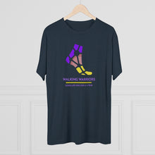 Load image into Gallery viewer, WALKING WARRIORS: Unisex Tri-Blend Tee: Purple/Yellow (3 colors)